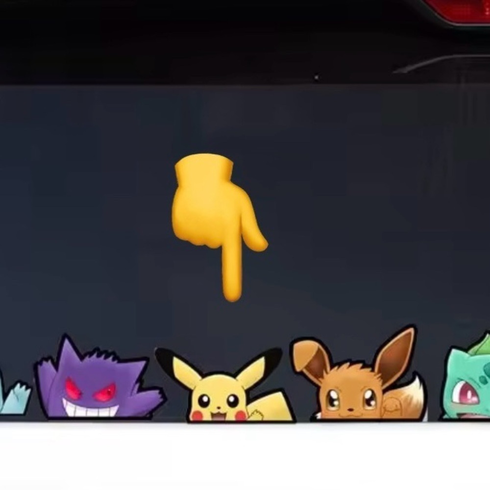 Pokemon Pikachu Peeking Decal Vinyl Window Car Detail Wall Decor Decoration